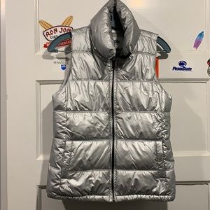 Old Navy XS silver puffer